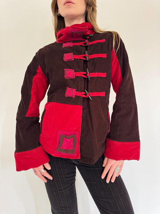 french vintage corduroy puffer jacket