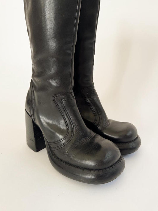 vintage chunky platform boots