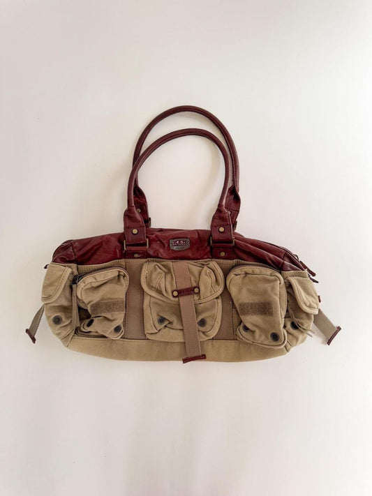 vintage diesel cargo leather bag