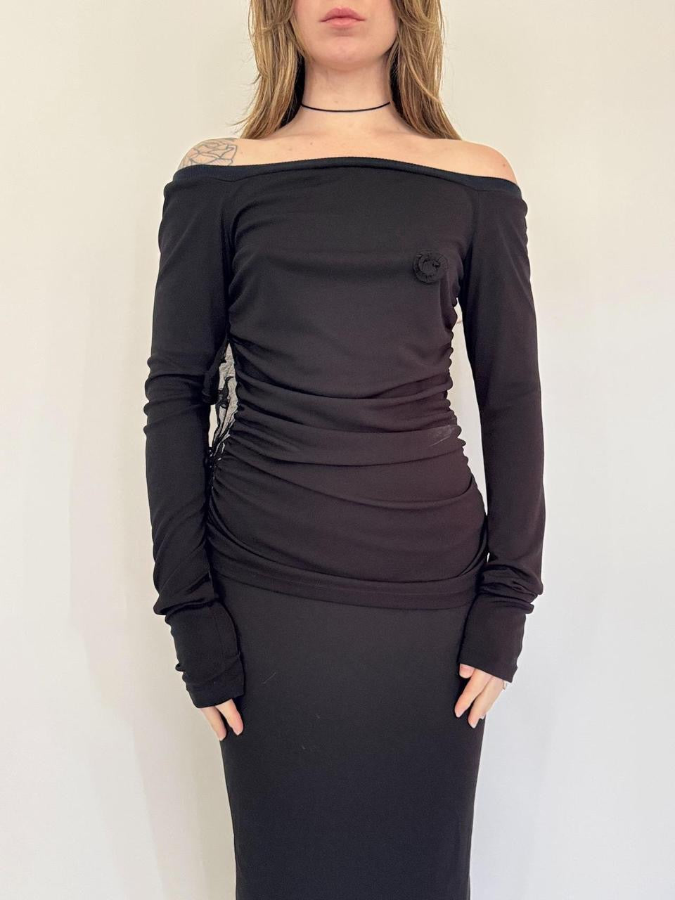 vintage D&G ruched slouchy top