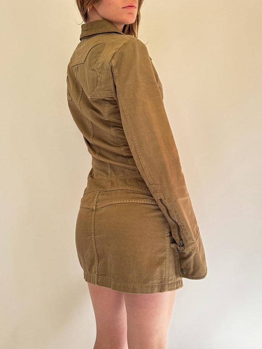 vintage diesel cargo mini dress