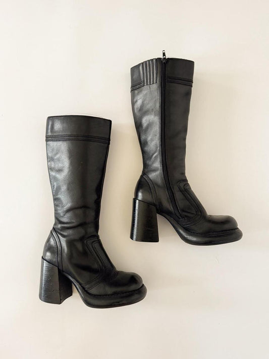 vintage chunky platform boots
