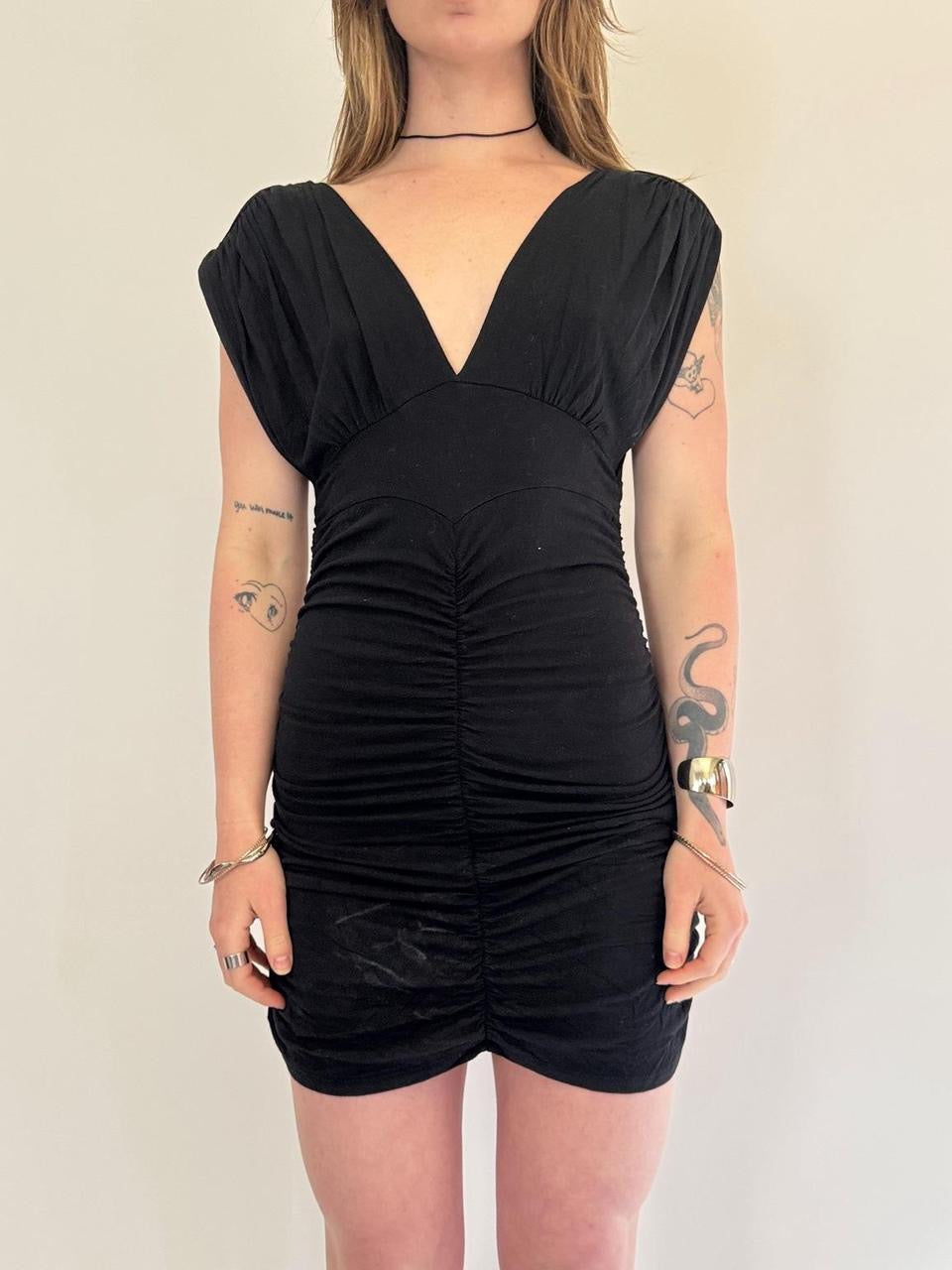 vintage ruched mini dress
