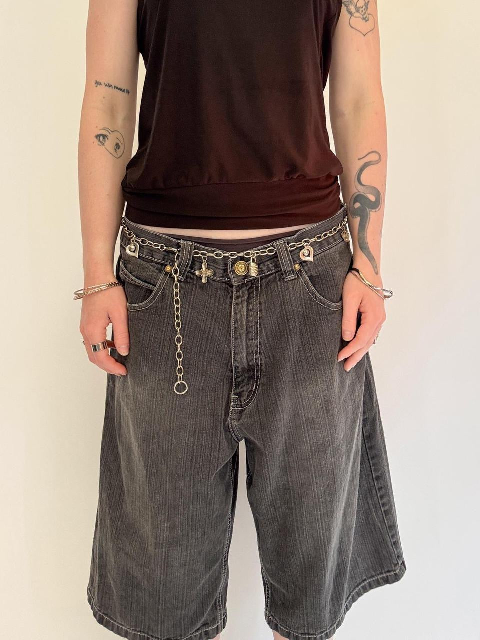 vintage silver chain belt
