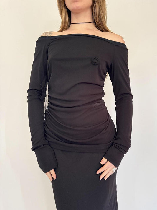 vintage D&G ruched slouchy top