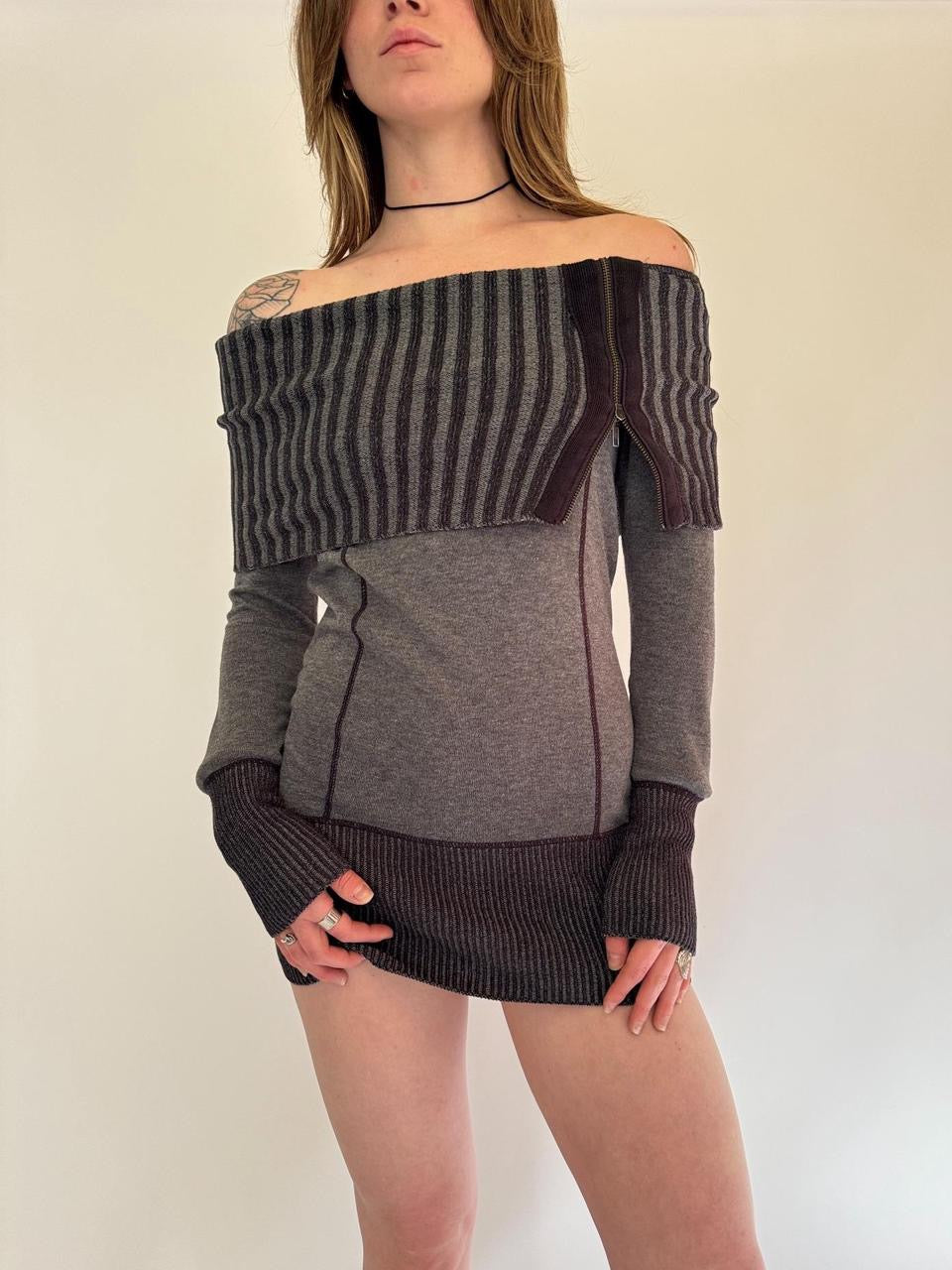 vintage mini sweater dress