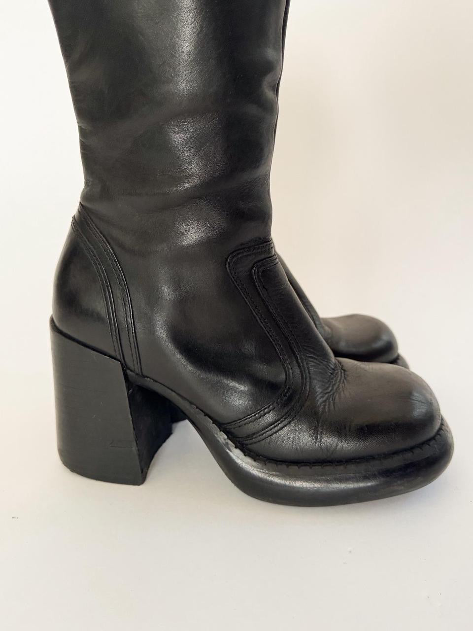 vintage chunky platform boots
