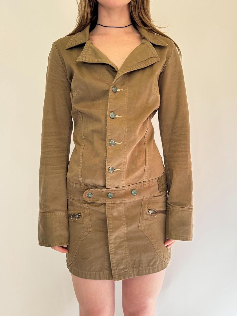 vintage diesel cargo mini dress