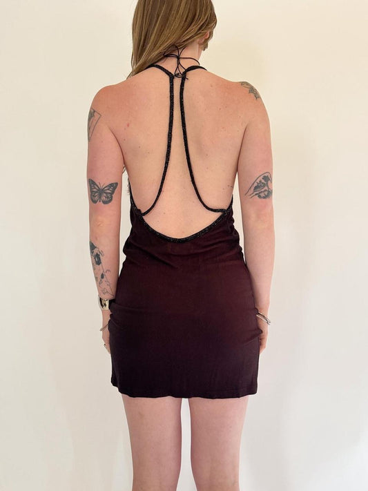 vintage strappy mini dress