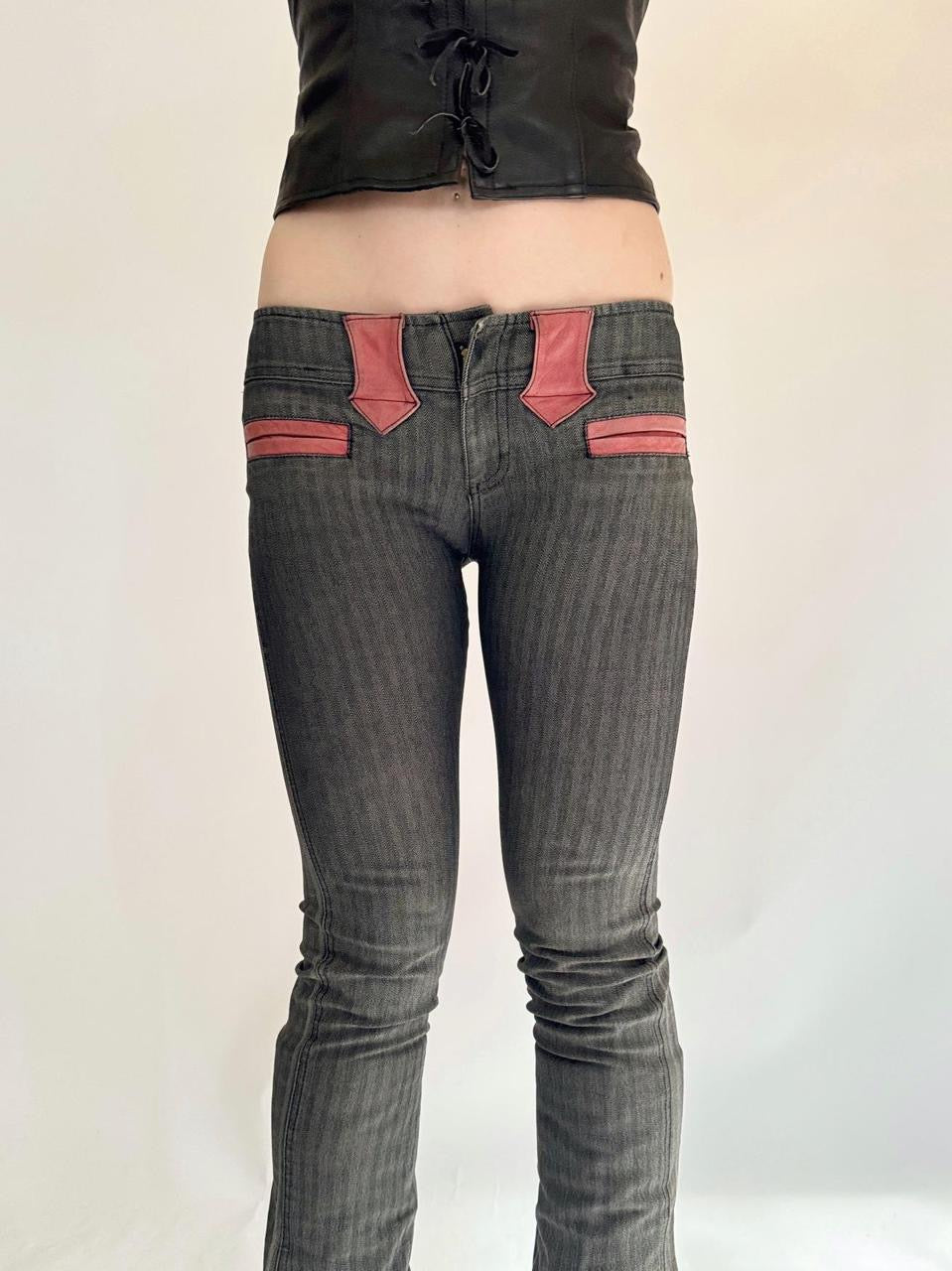 vintage electric barbarella low rise flare pants