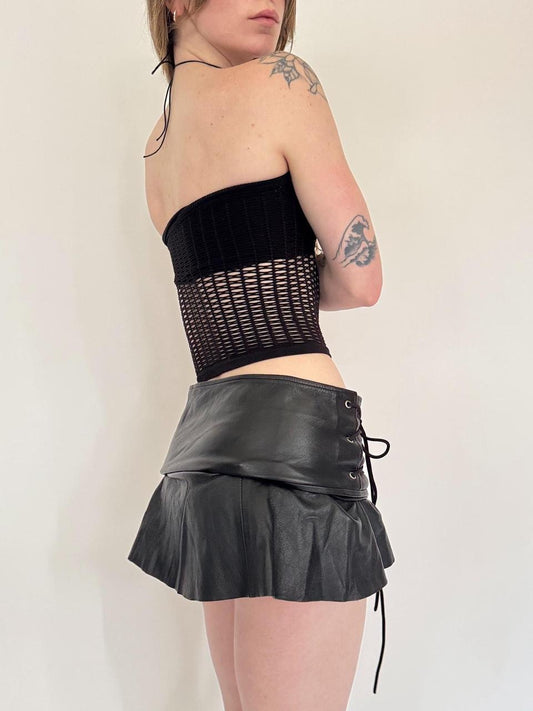 vintage fishnet tube top