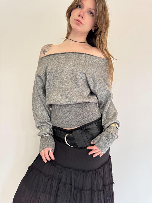vintage slouchy sweater top