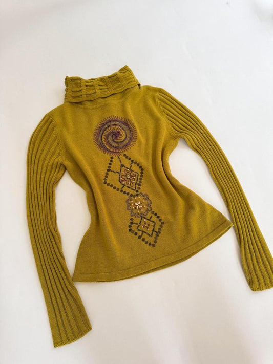 vintage japanese embroidered sweater