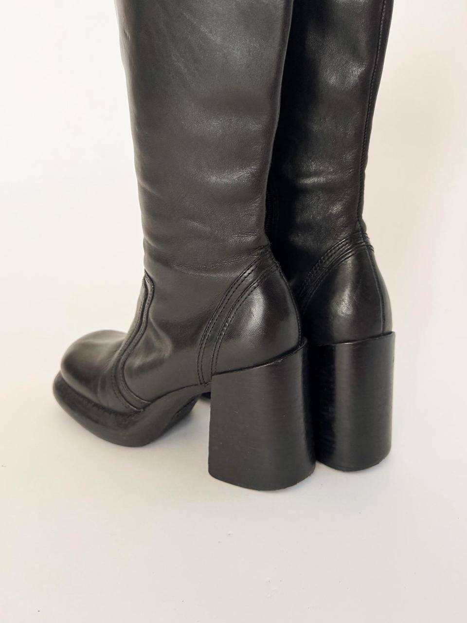 vintage chunky platform boots