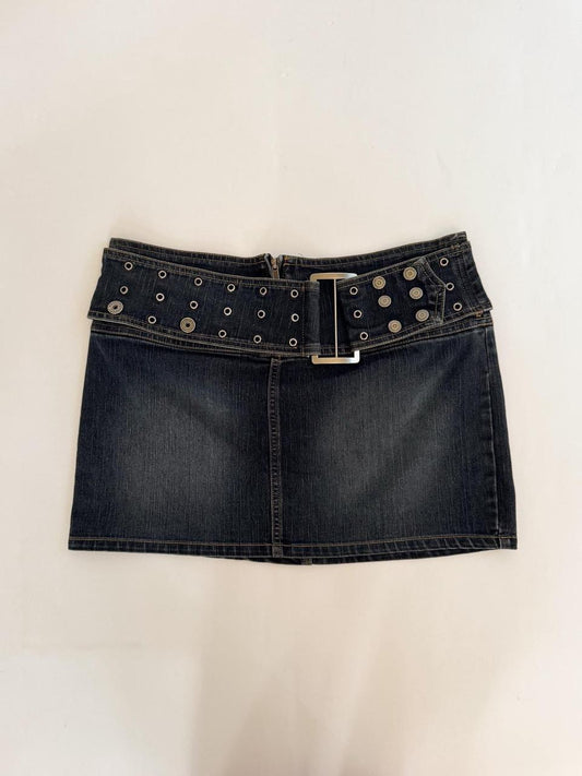 vintage denim micro mini skirt