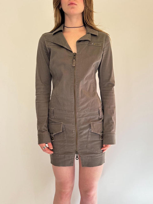 vintage diesel cargo mini dress