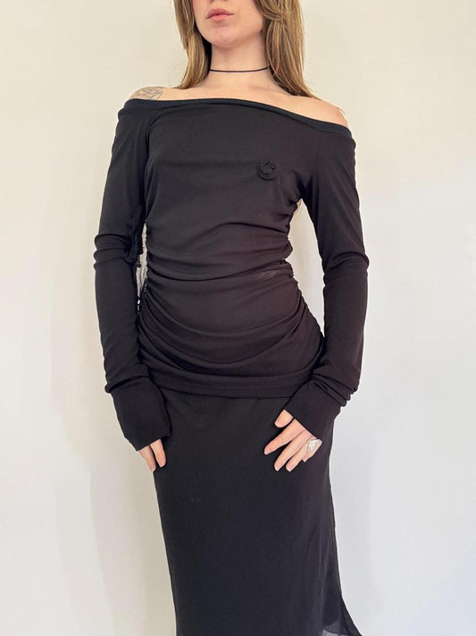 vintage D&G ruched slouchy top