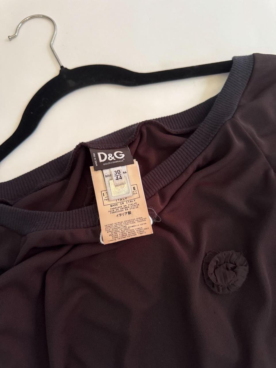 vintage D&G ruched slouchy top