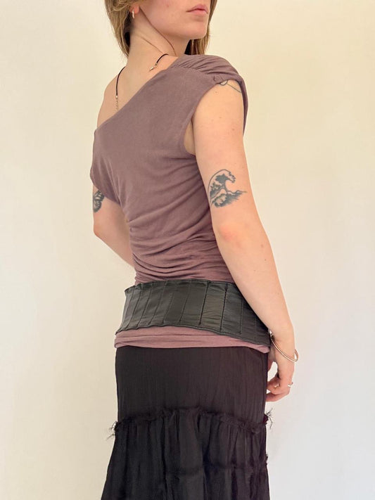 vintage ruched slouchy top