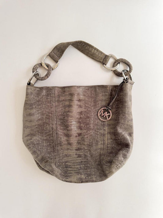 vintage leather snakeskin shoulder bag