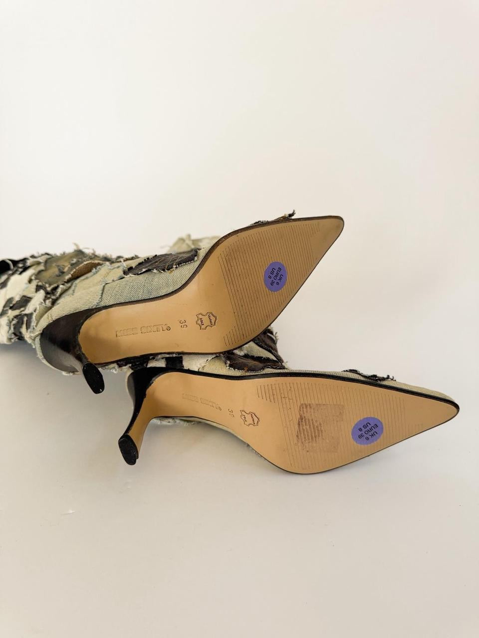 vintage miss sixty patchwork boots