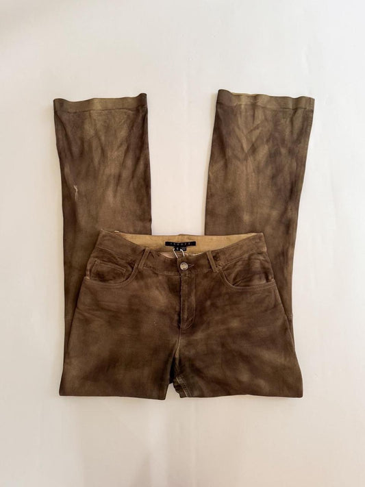 vintage low rise leather pants