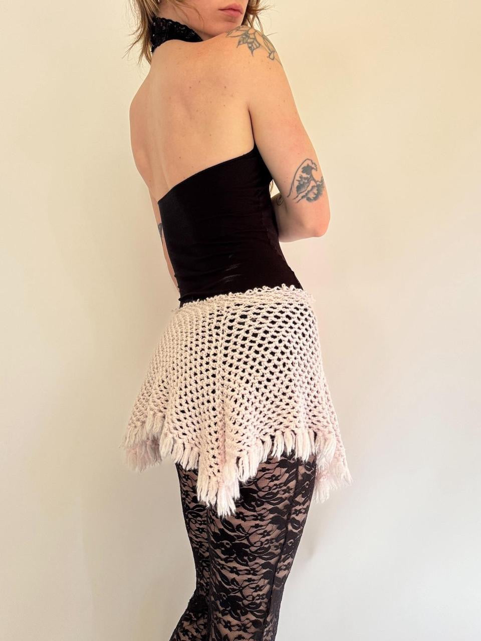 vintage crochet micro mini skirt