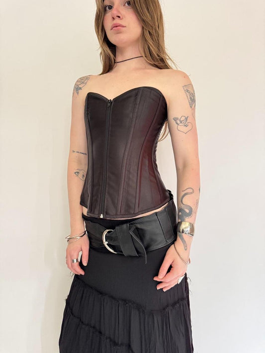 vintage black corset top