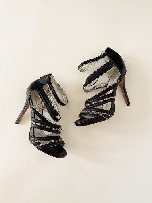 vintage zipper heels