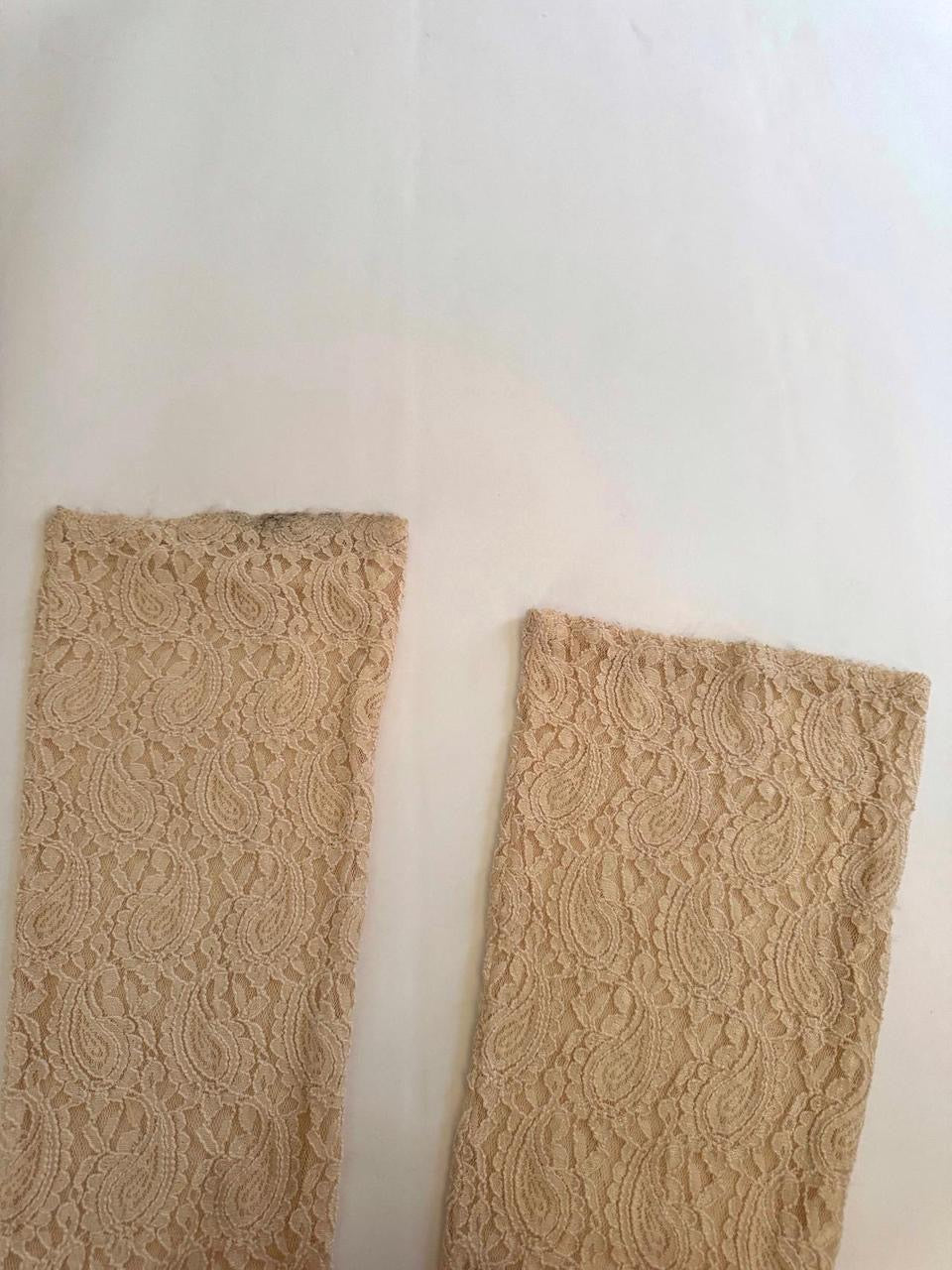 vintage low rise flare lace pants