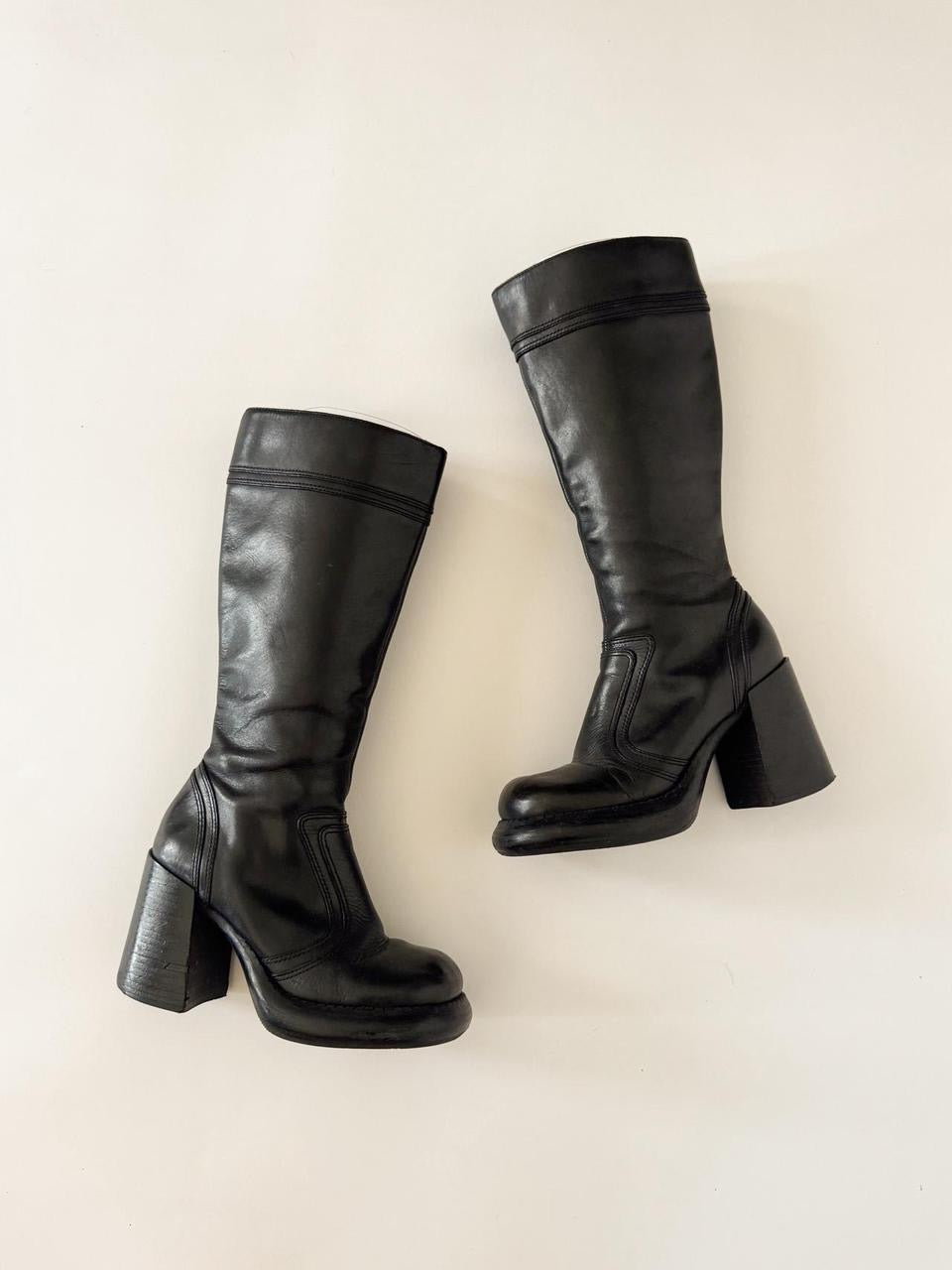 vintage chunky platform boots
