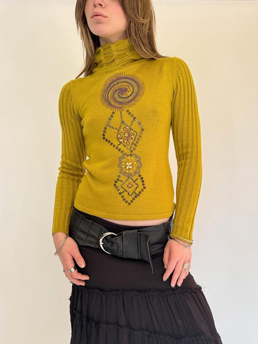 vintage japanese embroidered sweater