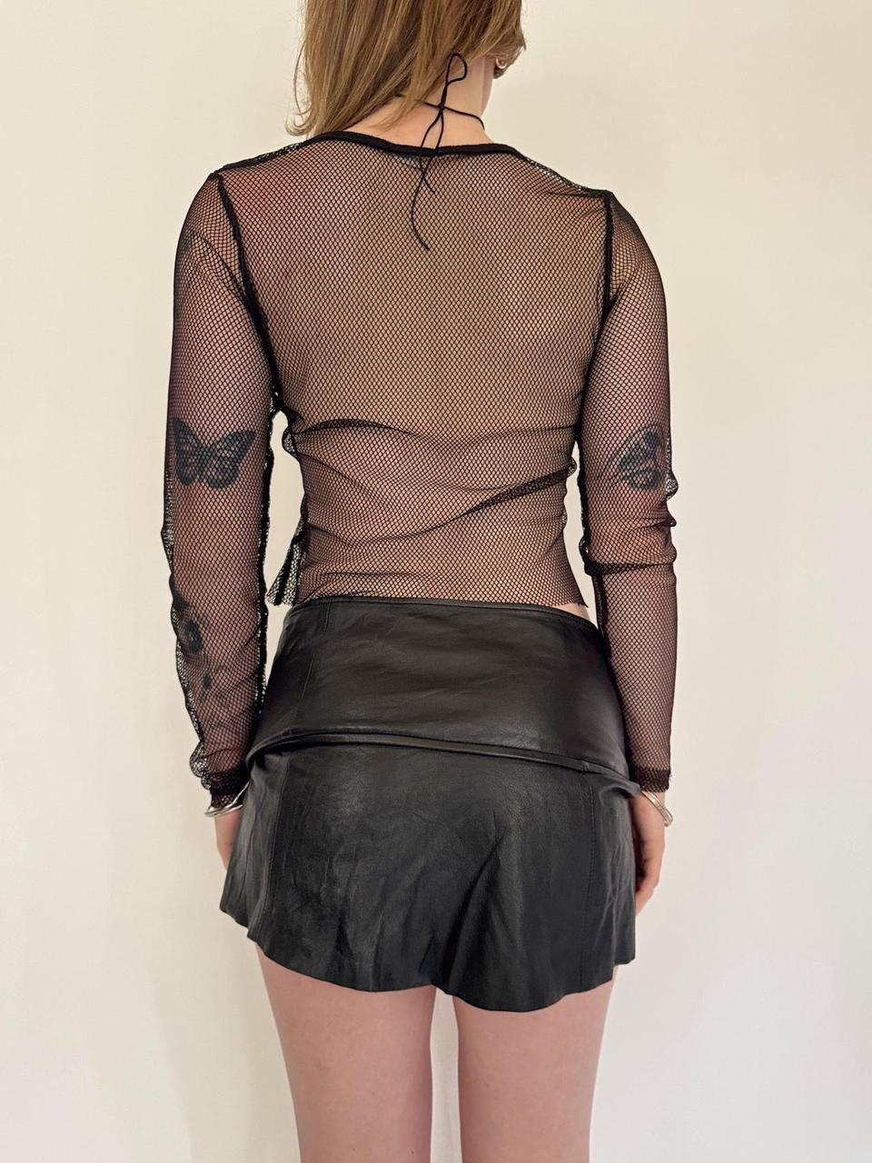 vintage fishnet mesh rave top