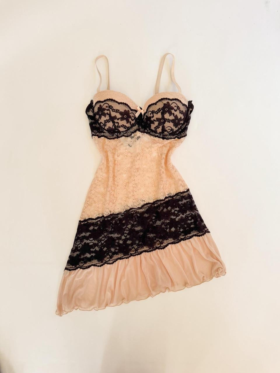 vintage asymmetrical fairy bustier dress