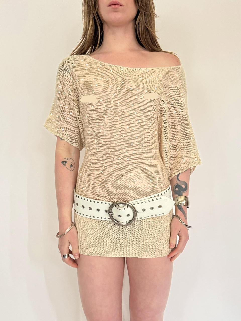 vintage slouchy off the shoulder sweater