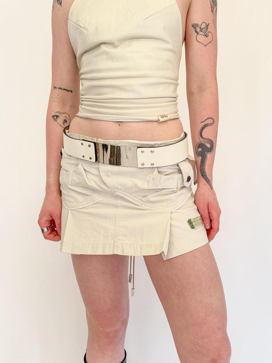 vintage silver metal belt