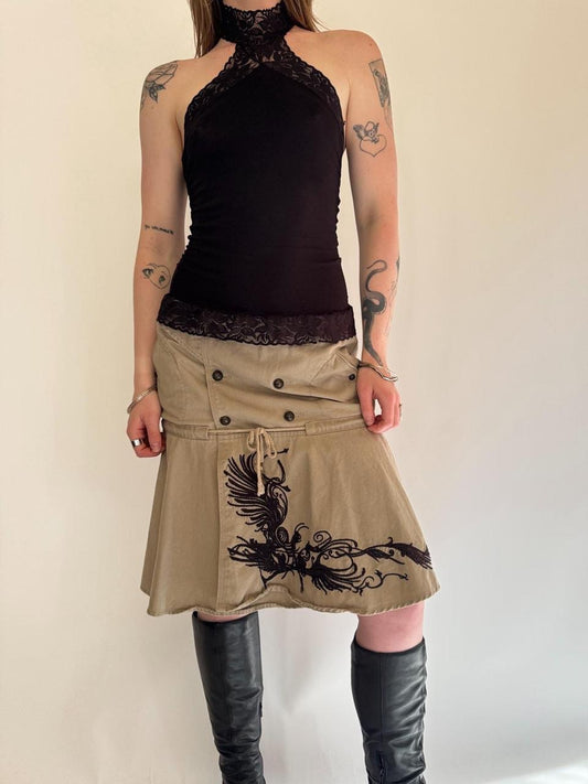 vintage diesel midi skirt