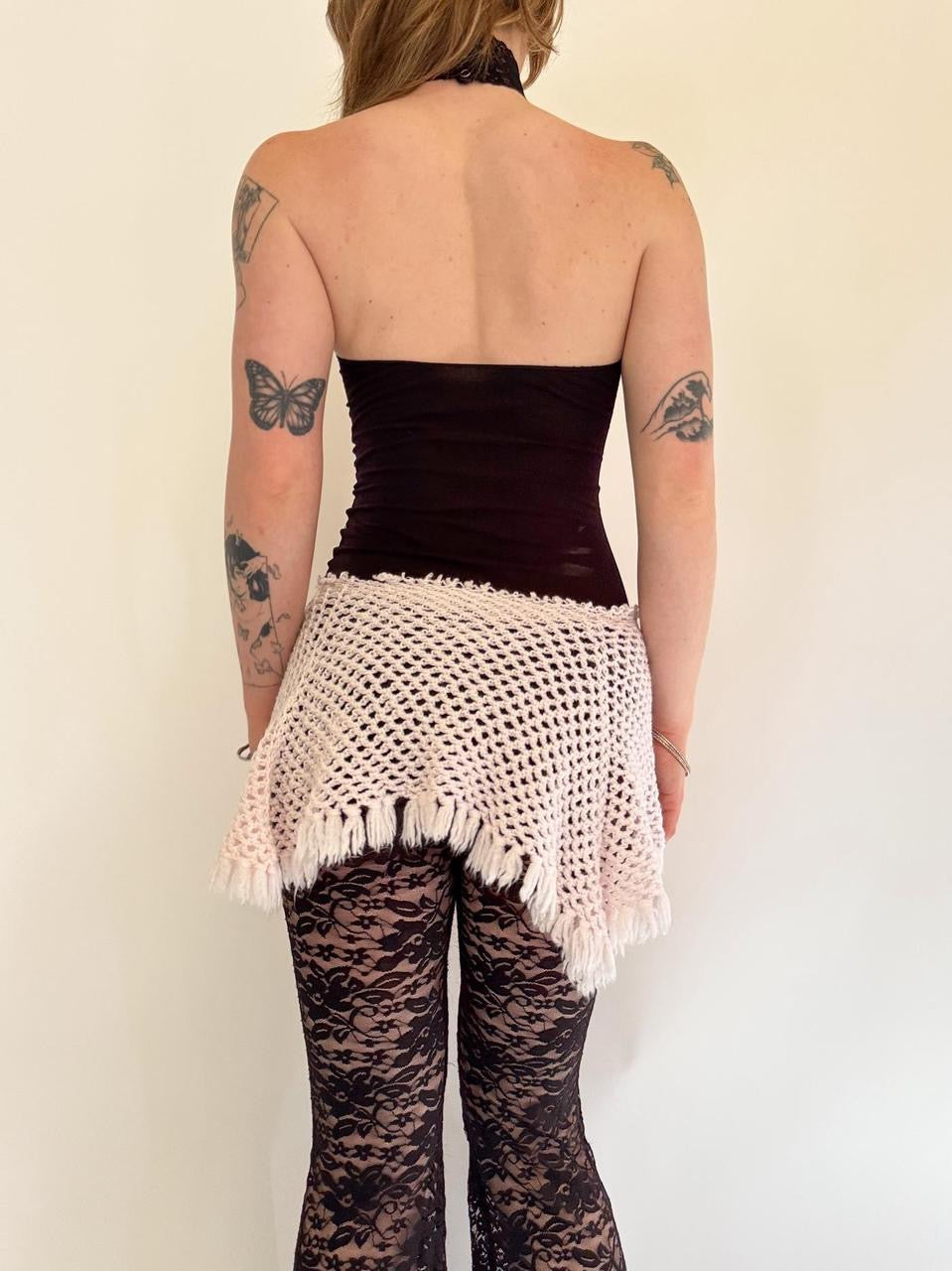 vintage crochet micro mini skirt