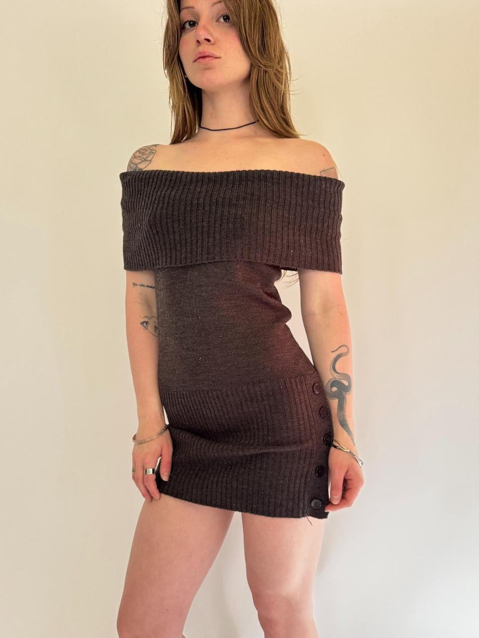 vintage mini sweater dress