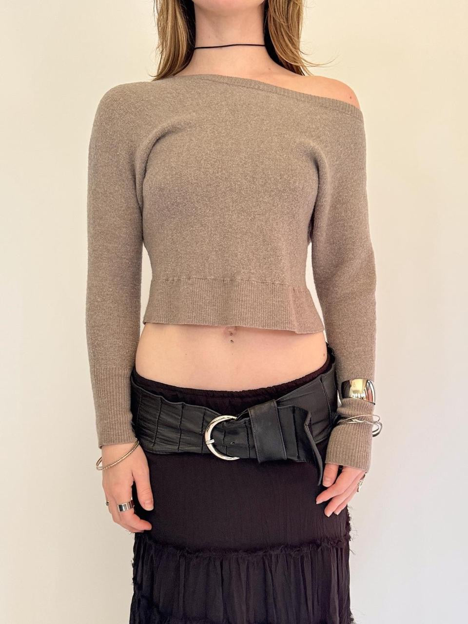 vintage off the shoulder sweater