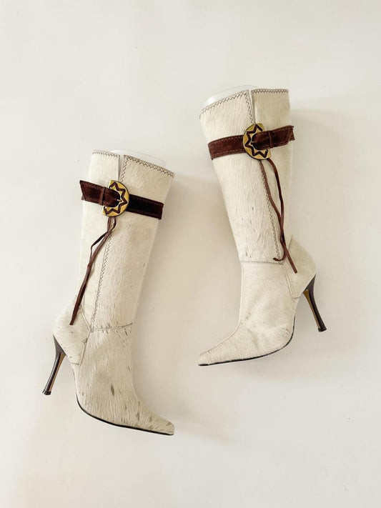 vintage western kitten heel boots