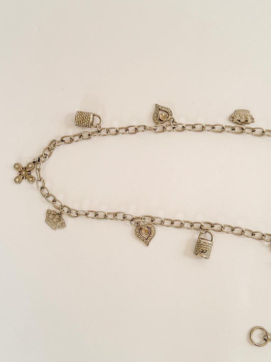 vintage silver chain belt