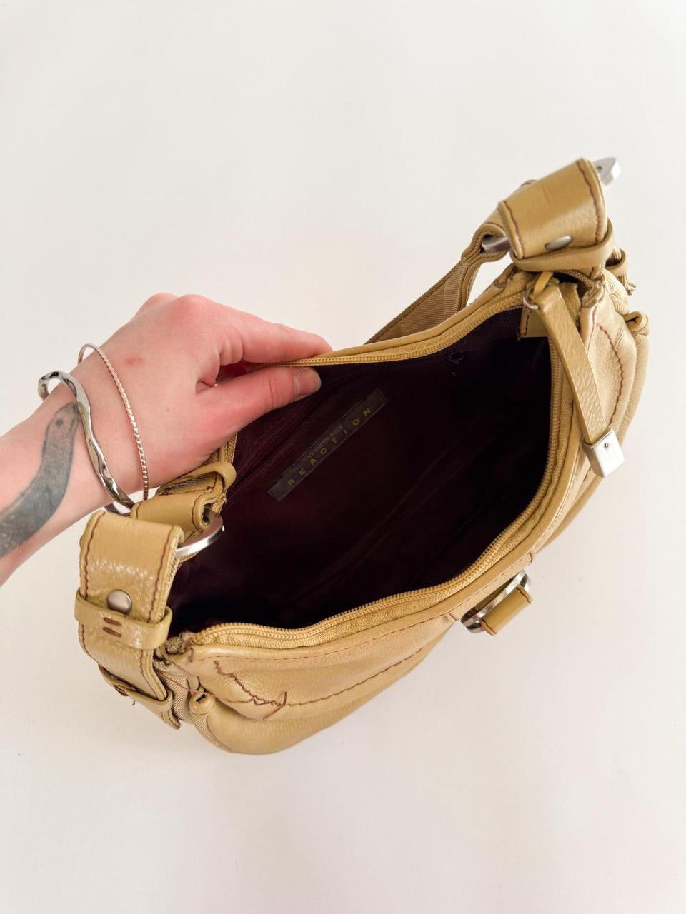 vintage mini leather shoulder bag
