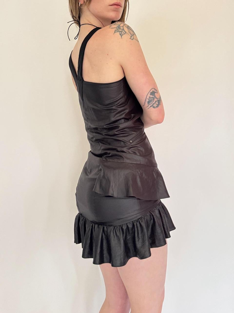 vintage diesel ruffled mini dress