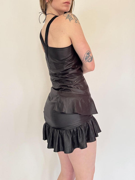 vintage diesel ruffled mini dress