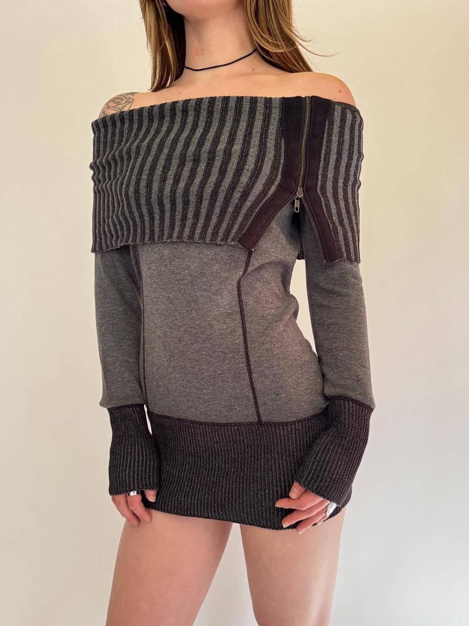 vintage mini sweater dress