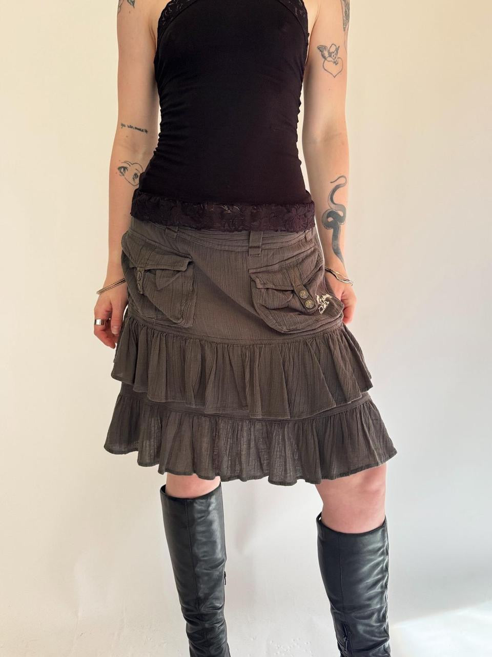 vintage diesel midi skirt