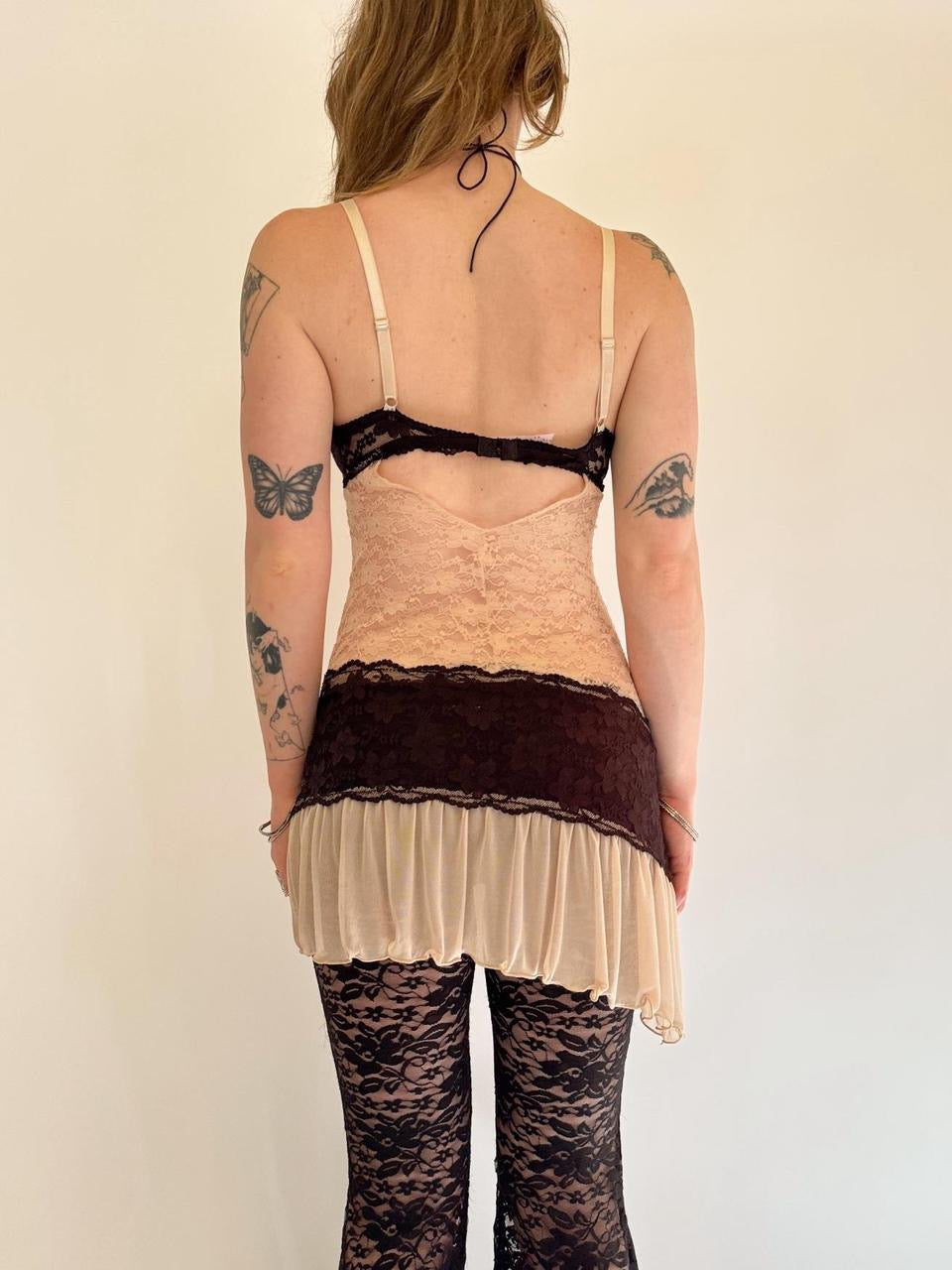 vintage asymmetrical fairy bustier dress