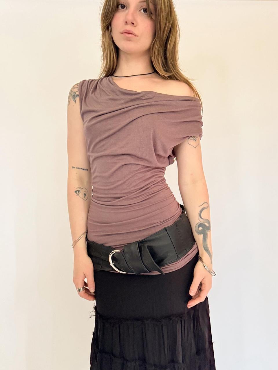 vintage ruched slouchy top