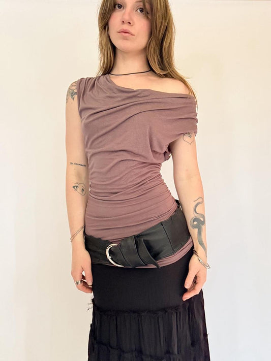 vintage ruched slouchy top